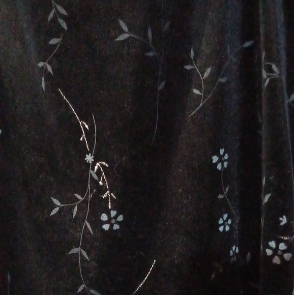 Black Velvety Shift Dress - Picture 2 of 3